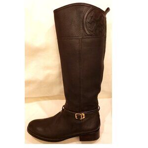 Tory Burch Knee High Marlene Riding Boots Size-9.5M Brown Leather